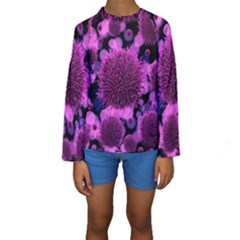 Hintergrund Tapete Keime Viren Kids  Long Sleeve Swimwear by Nexatart