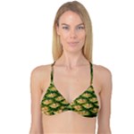 Pineapple Pattern Reversible Tri Bikini Top
