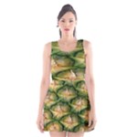 Pineapple Pattern Scoop Neck Skater Dress