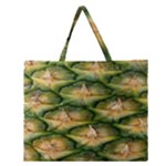 Pineapple Pattern Zipper Large Tote Bag