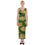 Pineapple Pattern Fitted Maxi Dress