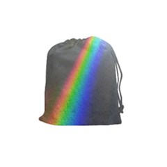 Rainbow Color Spectrum Solar Mirror Drawstring Pouches (medium)  by Nexatart