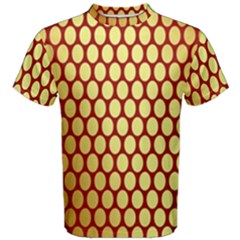 Red And Gold Effect Backing Paper Men s Cotton Tee