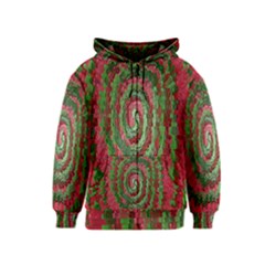 Red Green Swirl Twirl Colorful Kids  Zipper Hoodie by Nexatart