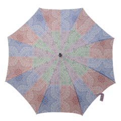 Seamless Kaleidoscope Patterns In Different Colors Based On Real Knitting Pattern Hook Handle Umbrellas (medium) by Nexatart