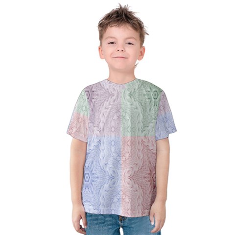 Seamless Kaleidoscope Patterns In Different Colors Based On Real Knitting Pattern Kids  Cotton Tee by Nexatart