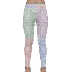 Seamless Kaleidoscope Patterns In Different Colors Based On Real Knitting Pattern Classic Yoga Leggings by Nexatart