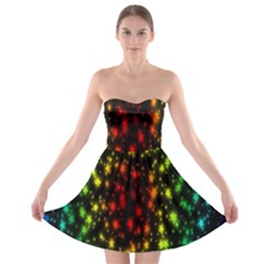 Star Christmas Curtain Abstract Strapless Bra Top Dress