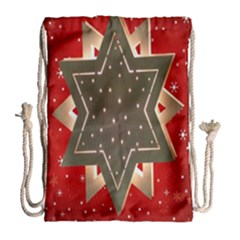 Star Wood Star Illuminated Drawstring Bag (large) by Nexatart