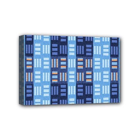 Textile Structure Texture Grid Mini Canvas 6  X 4 