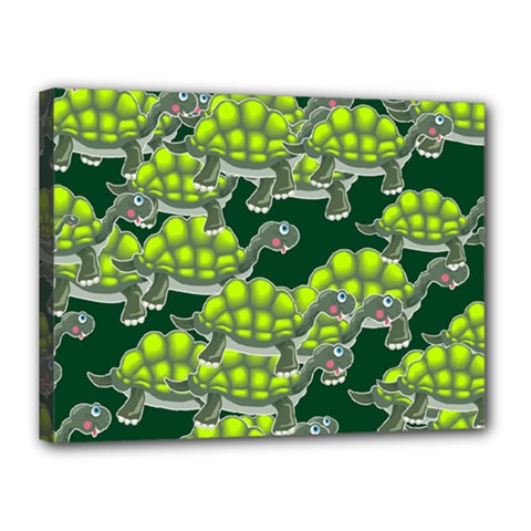 Seamless Tile Background Abstract Turtle Turtles Canvas 16  X 12  by Amaryn4rt