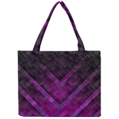 Purple Background Wallpaper Motif Design Mini Tote Bag by Amaryn4rt