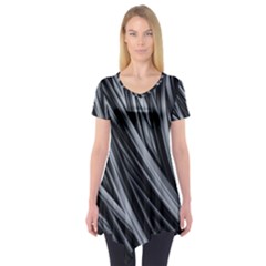 Fractal Mathematics Abstract Short Sleeve Tunic  by Amaryn4rt