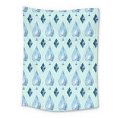 Ace Hibiscus Blue Diamond Plaid Triangle Medium Tapestry by Alisyart