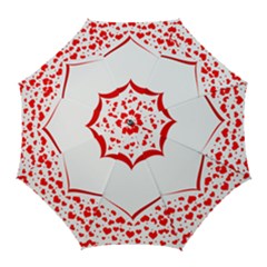Love Red Hearth Golf Umbrellas by Amaryn4rt