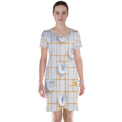 Icon Media Social Network Short Sleeve Nightdress by Amaryn4rt