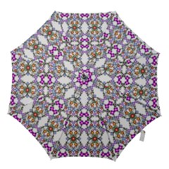 Floral Ornament Baby Girl Design Hook Handle Umbrellas (medium) by Amaryn4rt
