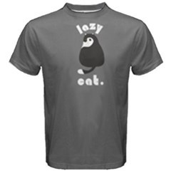 Grey Lazy Cat  Men s Cotton Tee by FunnySaying