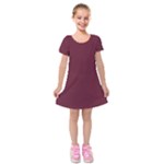 Camouflage Seamless Texture Maps Red Beret Cloth Kids  Short Sleeve Velvet Dress