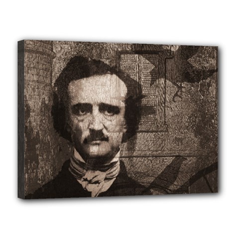 Edgar Allan Poe  Canvas 16  X 12  by Valentinaart