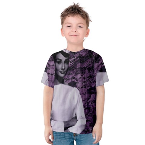 Audrey Hepburn Kids  Cotton Tee by Valentinaart