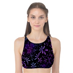 Retro Flower Pattern Design Batik Tank Bikini Top by Simbadda