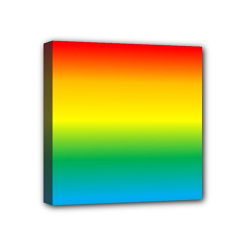 Rainbow Background Colourful Mini Canvas 4  X 4  by Simbadda