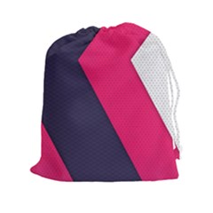 Pink Pattern Drawstring Pouches (xxl) by Simbadda