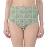 Cute Hamster Pattern High-Waist Bikini Bottoms