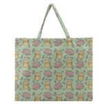 Cute Hamster Pattern Zipper Large Tote Bag