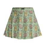 Cute Hamster Pattern Mini Flare Skirt