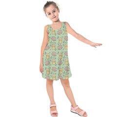 Cute Hamster Pattern Kids  Sleeveless Dress by Simbadda