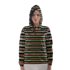 Camo Stripes Print Hooded Wind Breaker (women) by dflcprintsclothing