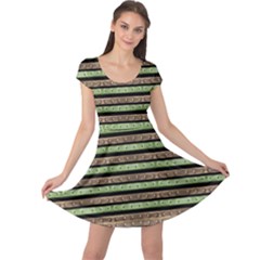 Camo Stripes Print Cap Sleeve Dresses by dflcprintsclothing