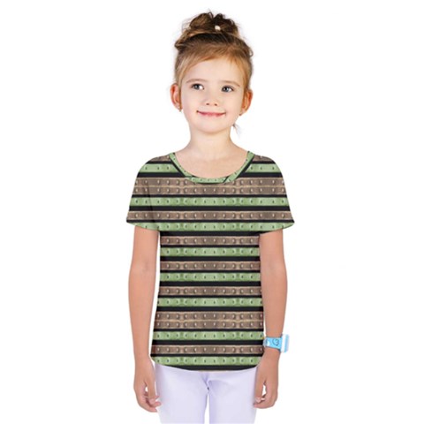 Camo Stripes Print Kids  One Piece Tee by dflcprintsclothing