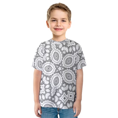 Scope Random Black White Kids  Sport Mesh Tee by Alisyart