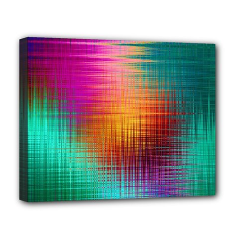 Colourful Weave Background Deluxe Canvas 20  X 16   by Simbadda