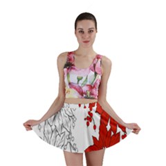 Poinsettia Flower Coloring Page Mini Skirt by Simbadda