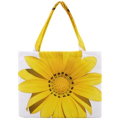 Transparent Flower Summer Yellow Mini Tote Bag by Simbadda