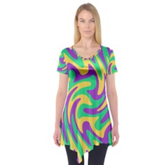 Mardi Gars Short Sleeve Tunic  by PhotoNOLA