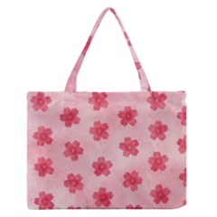 Watercolor Flower Patterns Medium Zipper Tote Bag by TastefulDesigns