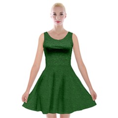 Texture Green Rush Easter Velvet Skater Dress