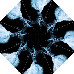 Blue Sphynx Cat Golf Umbrellas by Valentinaart