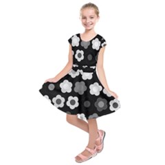 Floral Pattern Kids  Short Sleeve Dress by Valentinaart