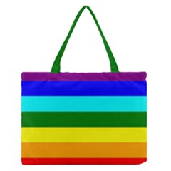 Rainbow Medium Zipper Tote Bag by Valentinaart