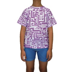 Pattern Kids  Short Sleeve Swimwear by Valentinaart