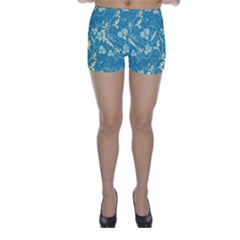 Floral Pattern Skinny Shorts by Valentinaart