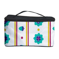 Beans Flower Floral Blue Cosmetic Storage Case by Alisyart