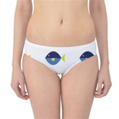 Blue Fish Swim Yellow Sea Beach Hipster Bikini Bottoms by Alisyart