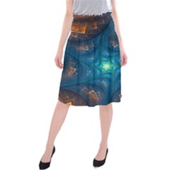 Fractal Star Midi Beach Skirt by Simbadda